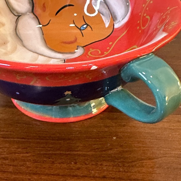 🎄VTG 2000s Christmas St. Nicholas Cream Soup Bowl by Artimino Hand Painted Santa - Picture 7 of 8